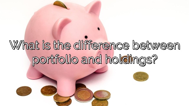 What is the difference between portfolio and holdings?