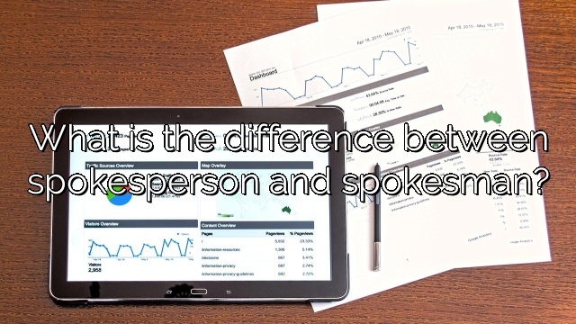 What is the difference between spokesperson and spokesman?