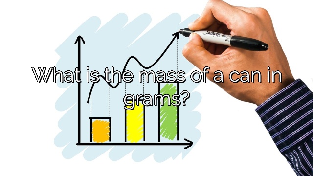 What is the mass of a can in grams?