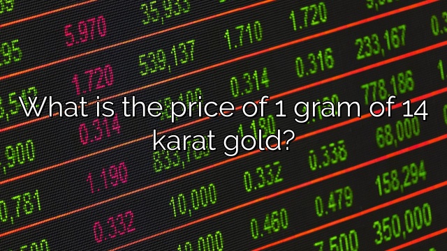 What is the price of 1 gram of 14 karat gold?