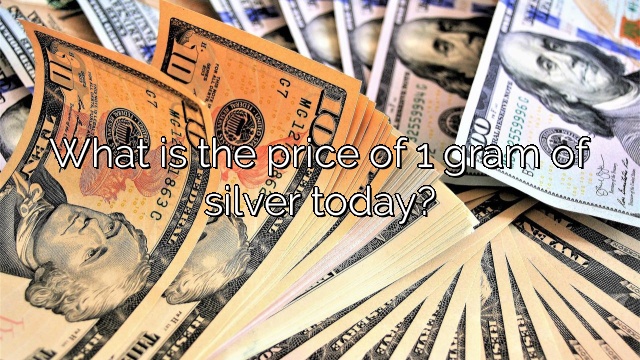 What is the price of 1 gram of silver today?