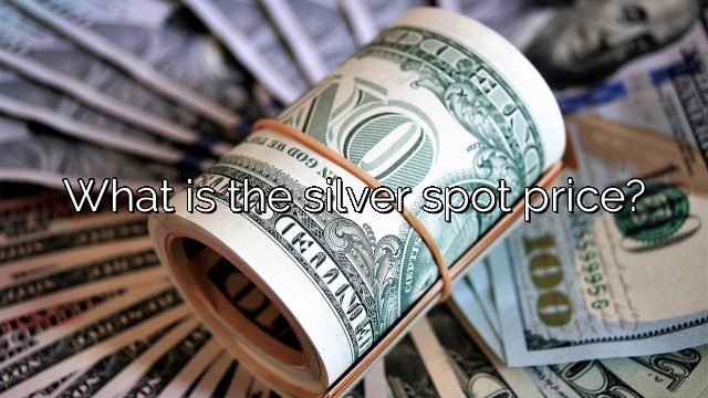 What is the silver spot price?