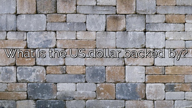 What is the US dollar backed by?