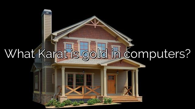 What Karat is gold in computers?