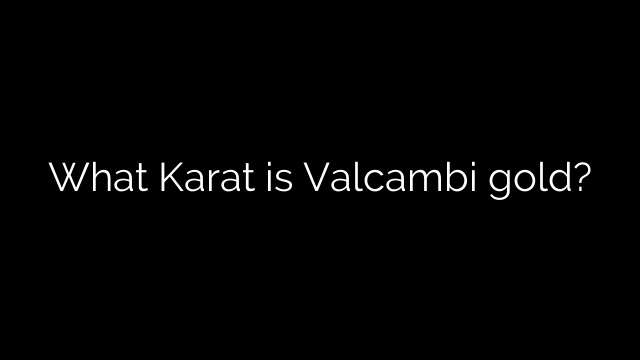 What Karat is Valcambi gold?