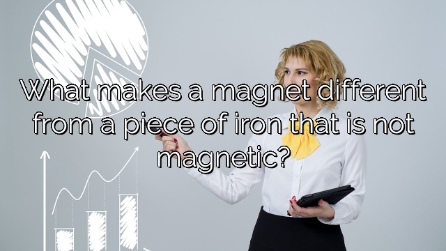 What makes a magnet different from a piece of iron that is not magnetic?