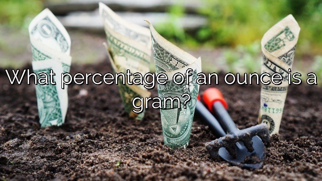What percentage of an ounce is a gram?
