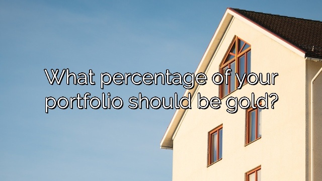 What percentage of your portfolio should be gold?
