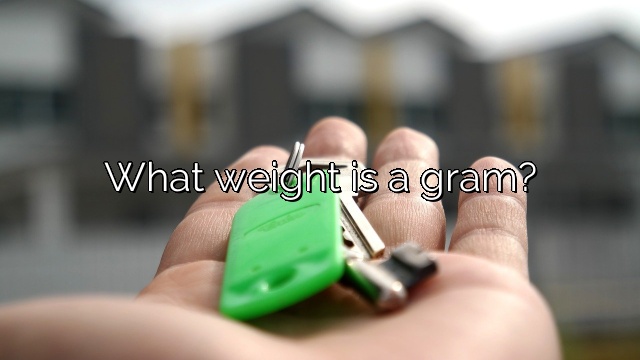 What weight is a gram?