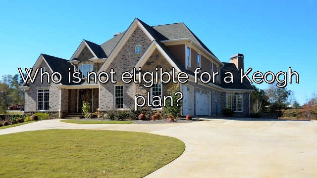 Who is not eligible for a Keogh plan?
